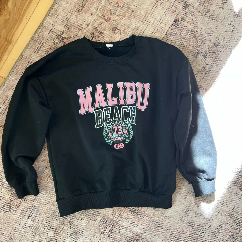 Malibu Beach Black Sweatshirt for Kids